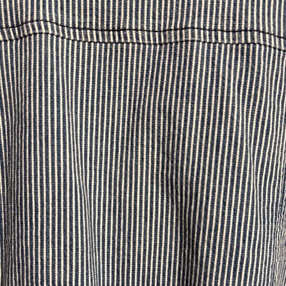 Banana Republic Navy and White Striped Jean Jacket - Picture 5 of 6